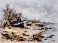 N° 1077 - Chalutier à marée basse