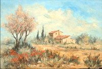 N° 1819 - Amandiers et coquelicots en provence