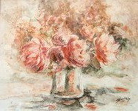 N° 1832 - Bouquet de pivoines / VENDU