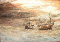 N° 1874 - Chalutiers à marée basse